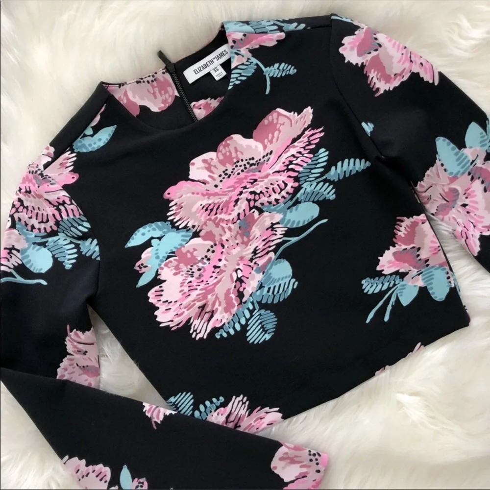 Elizabeth and James Polly floral crop top XS - Picture 1 of 5